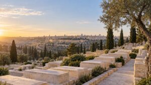 Jewish cemetery in the Jerusalem hills for a guide to arranging burial in Israel from overseas